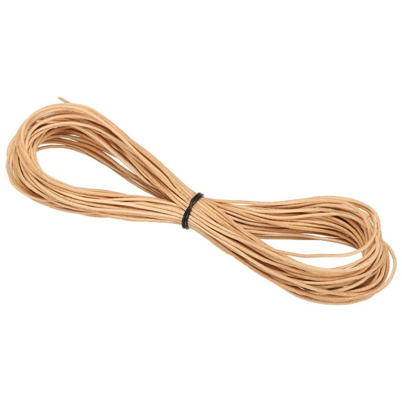 Uxcell Round Braided Leather Cord, 1mm Round Braided Leather Cord Rope for Crafts Jewelry Making, Brown(10 Yards)