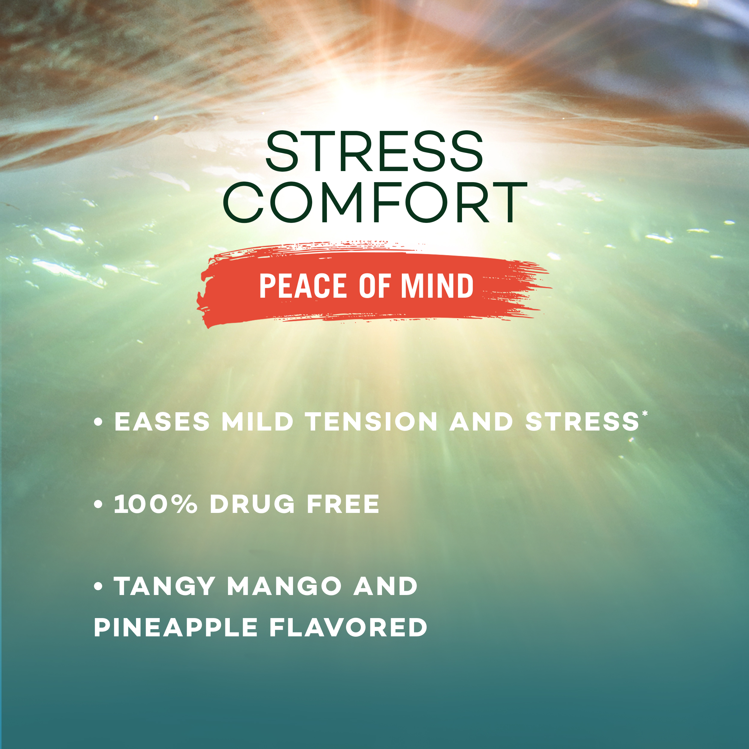 Nature's Bounty Stress Comfort Peace of Mind, Stress Relief Gummies, Mango Pineapple Flavor, 42 Count