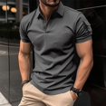 thumbnail image 5 of Camisetas tipo polo azules para hombre, para gimnasio, con cuello, lisas, sin logotipo, para hombre, ropa de moda para hombre, cómoda y normal, 5 of 5