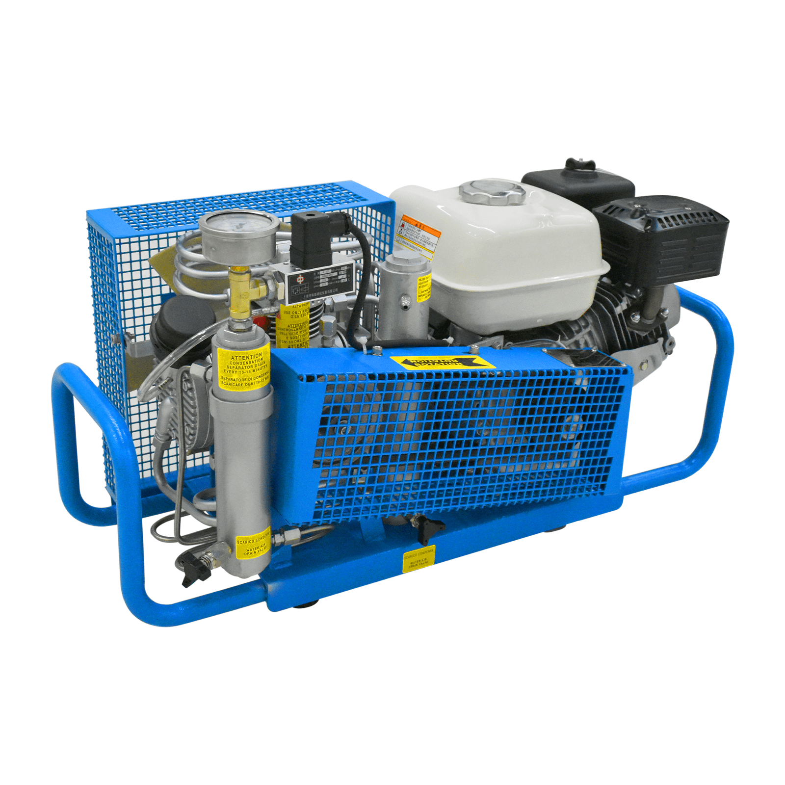 TUXING 4500Psi Air Compressor,100L/Min-3.5CFM,5.5HP Motor with Gas Engine for Scuba Tank Pcp Rifle Filling