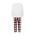thumbnail image 5 of Qiylii Christmas Family Matching Pajamas Set, Cartoon Santa Tops+Plaid Pants, 5 of 9
