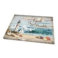 thumbnail image 2 of Inspirational Christian Canvas Wall Art – "With God All Things Are Possible" Bible Verse Matthew 19:26 – Lighthouse Beach Scene Home Decor for Bedroom, Living Room, Office, 2 of 7