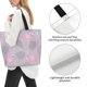 thumbnail image 3 of Disketp Pink Flamingo Bolsa Tote Estampada para Mujer, Bolso de Hombro y de Mano para Compras y Viajes, 3 of 8