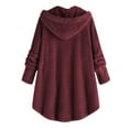 thumbnail image 3 of LilyLLL Womens Teddy Bear Fleece Winter Jacket Thermal Coat Loose Hoodie Sweater Outwear, 3 of 3