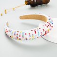 thumbnail image 1 of Diadema con cuentas tejidas a mano para el cabello Homing Hair Hoop, estilo barroco, esponja, accesorios simples para el cabello facial para mujer, 1 of 6