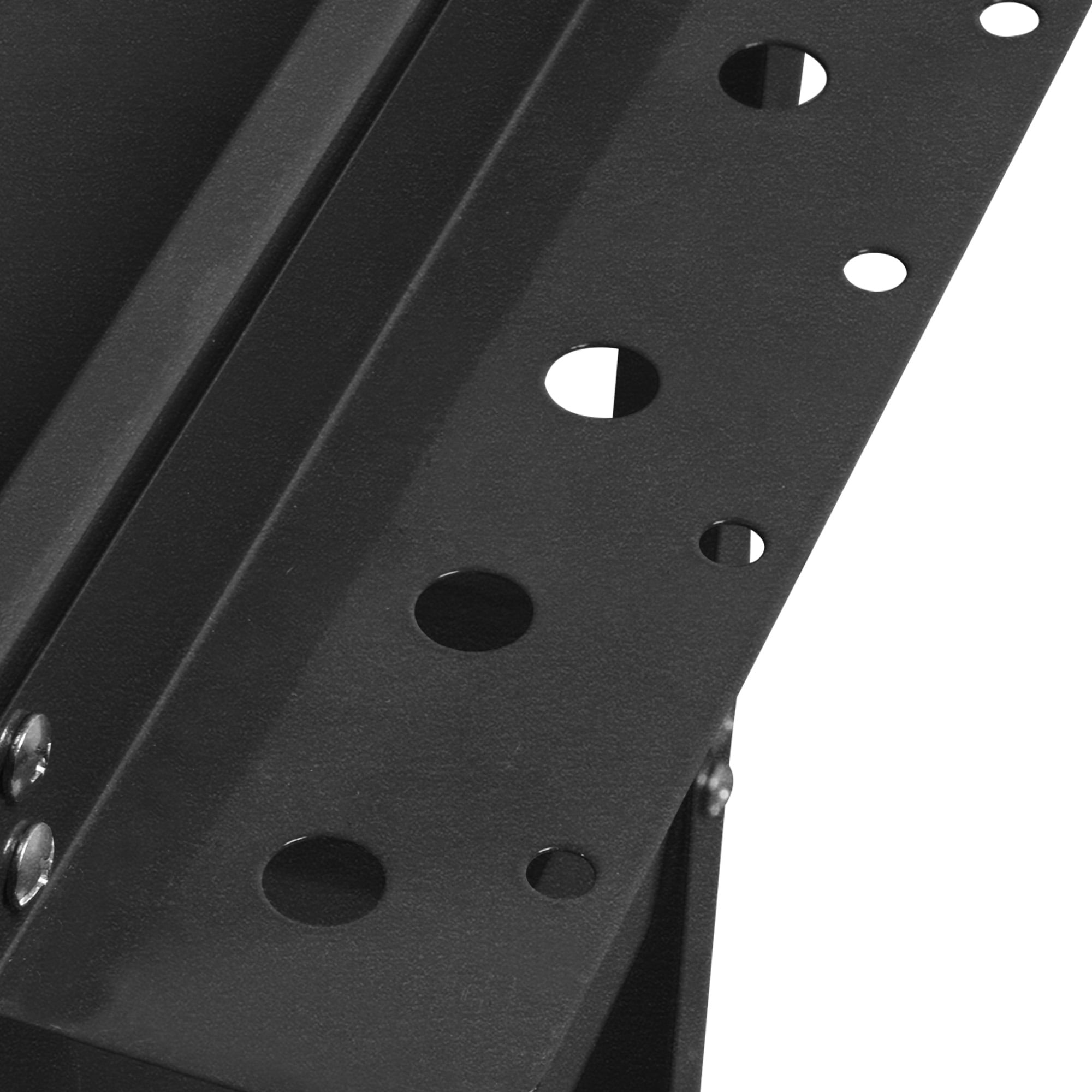 Uforic 3-Tier Metal Tool Cart, Rolling Service Cart with Hanging Board & Storage Box, Black