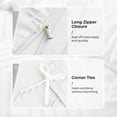thumbnail image 2 of Peace Nest Lightweight Clipped Duvet Cover Set Geometric Solid Color White - Twin, 2 of 5