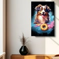 thumbnail image 4 of Miniature American Shepherd Dog Canvas Wall Art,Pet Canvas Painting Puppy Artwork,Colorful-Watercolor Original Artwork Print For Bedroom, Bathroom Wall Art decor, 4 of 6