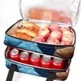 thumbnail image 5 of Christmas Double Layered Insulated Lunch Bag with Two Compartments | Large Capacity Meal Bag for Hand Carry | Refrigerated Lunch Bags - 7.1x11.4x16.1 Inches, 5 of 6