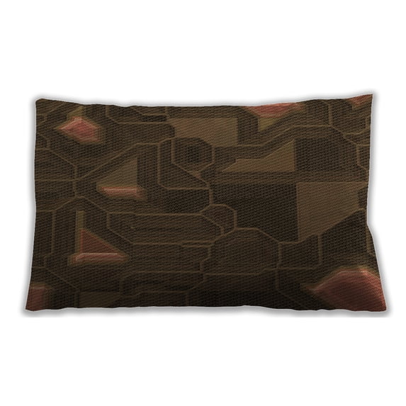 Ahgly Company Indoor Rectangular Contemporary Lumbar Throw Pillow, 13 inch by 19 inch