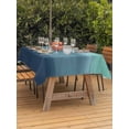thumbnail image 3 of Outdoor Tablecloths with Umbrella Hole & Zipper, Teal Blue Ombre Tablecloth Rectangle 60x84 Inch, Modern Abstract Art Texture Waterproof Table Cloth, Patio/Pool/Picnic Table Covers, 3 of 8