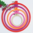 thumbnail image 3 of SHISUYAN 6pcs Plastic Embroidery Circle Frame Adjustable Cross Stitch DIY Craft Circle Sewing Manual Tool, 3 of 9