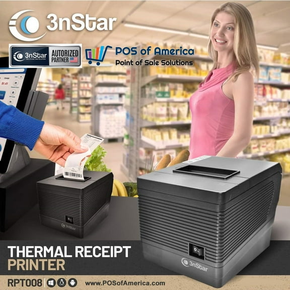 3nStar POS 80mm Direct Thermal Receipt Printer RPT008 USB SERIAL ETHERNET