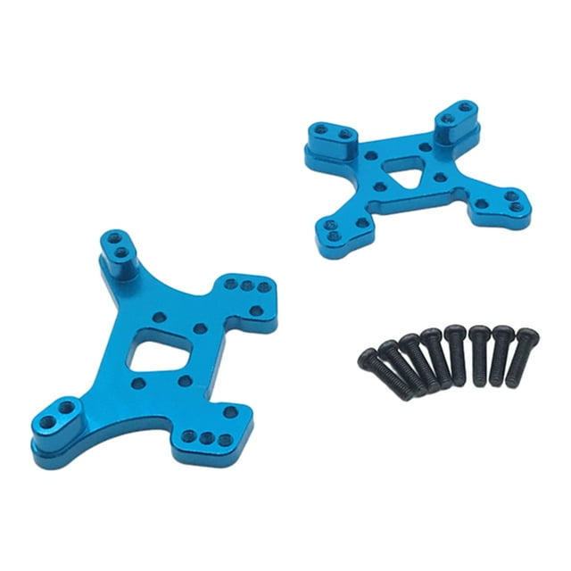 Soporte amortiguador Bewildely aleación de aluminio 1/14 para Wltoys 144001 azul