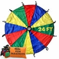 thumbnail image 1 of Paracaídas de juego GSi de 7,5 m arcoíris para niños, 1 of 8