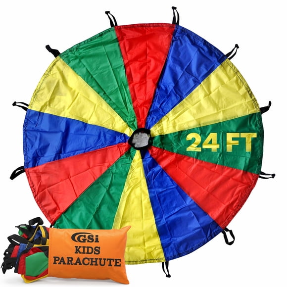 Paracaídas de juego GSi de 7,5 m arcoíris para niños