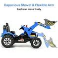 thumbnail image 5 of Costway Kids Ride On Excavator Truck 12V Battery Powered Front Loader Digger Blue, 5 of 11