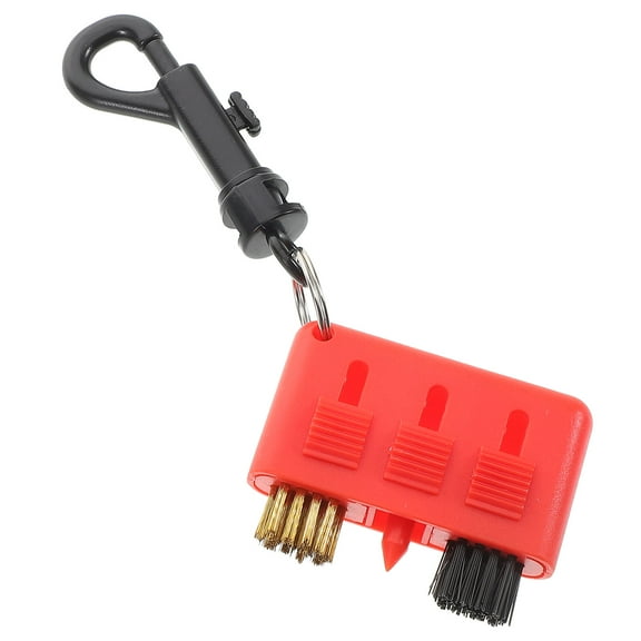 GARVALON 1Pcs Red Abs Golf Club Brush for Groove Cleaner and Maintenance 2.8x1.2x0.5in