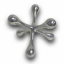 HomeRoots 354685 5 x 5 x 4 in. Silver Cantillo Small Decorative Jack Sculpture