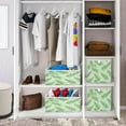 thumbnail image 6 of Open Home Storage Bins Durable Foldable Fabric Organizers for Clothes Toys Books 15.75x10.63x6.96 in Green Fern Leaves Pattern, 6 of 7