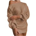 thumbnail image 2 of JNGSA Chandails d'Automne pour Femmes, Robe Pull à Manches Longues, Ample, Douce, Automne/hiver, en Solde, 2 of 5