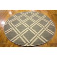 thumbnail image 2 of Unique Loom 3116083 8 x 8 ft. Detroit Trellis Round Rug, Gray, 2 of 5