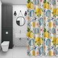 thumbnail image 4 of Summer Beach Bathroom Shower Curtain, Ocean Starfish Shell Coastal Conch Lemon Flowers Waterproof Washable Soft Bath Curtain for Bathtub Decor with 12 Hooks&Grommet, 48x72 Inch, 4 of 9