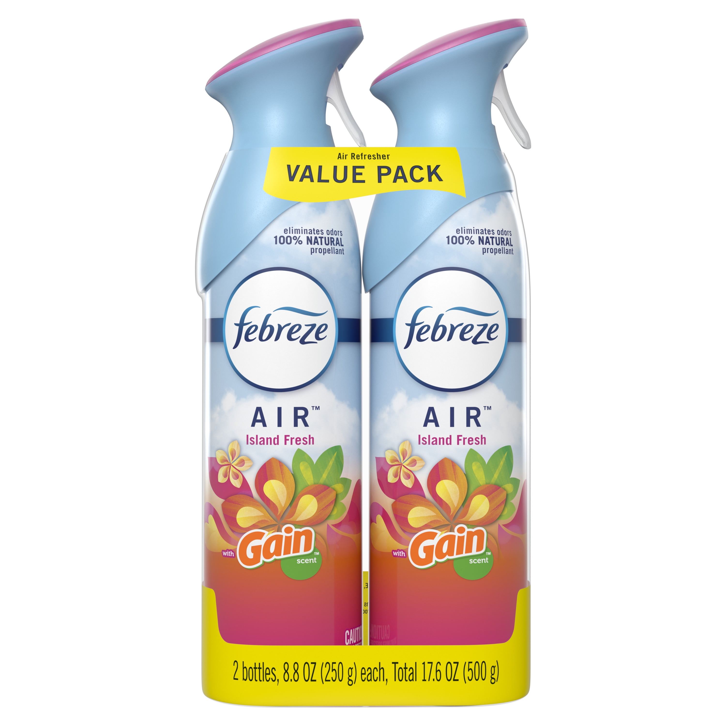 Febreze Air Effects Air Freshener, Gain Island Fresh, 2 Ct, 17.6 Oz