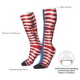 thumbnail image 5 of America Flag Pattern Knee High Socks for Women Long Leg Warmers Socks, 5 of 7