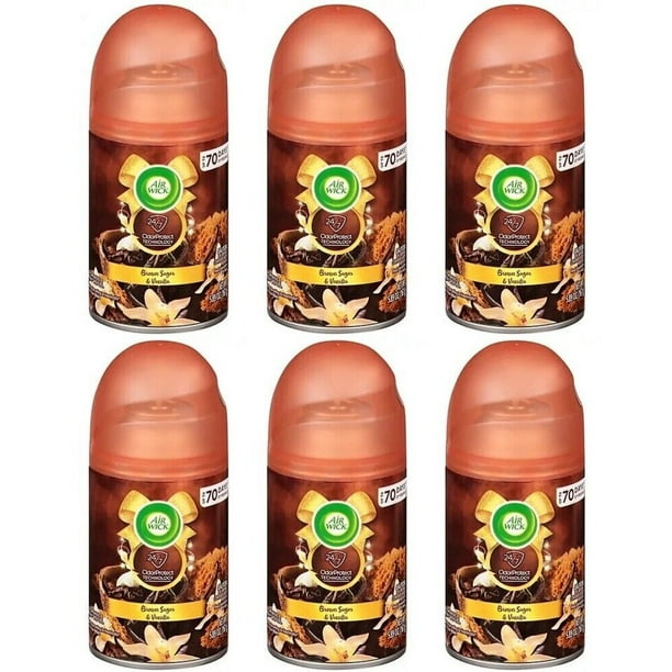 Air Wick Automatic Air Freshener Spray Refill, Brown Sugar and Vanilla Baking Scent, 6 Pack