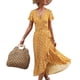 thumbnail image 2 of Vestido cruzado estampado floral,Vestido cruzado floral para mujer Vestido floral con cuello en V Vestido cruzado de verano con cuello en V Diseño exquisito, 2 of 6