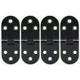 thumbnail image 1 of Flip Hinge - 4Pcs Zinc Alloy Black Door Flap Hinge Table Flip Hinge for Cabinet Hardware Accessory, 1 of 8