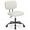 White, variant on Resenkos Armless Home Office Chair Ergonomic Desk with Comfy Low Back Lumbar Support, Height Adjustable PU Leather Computer Task Chair with 360° Swivel Wheels, for Small Space, Kids and Adults, Black