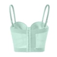thumbnail image 4 of Women's Mesh Bustier Crop Top Push Up Corset Tops Bra, 4 of 6