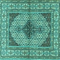 thumbnail image 1 of Ahgly Company Indoor Square Persian Turquoise Blue Traditional Area Rugs, 6' Square, 1 of 4