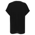 thumbnail image 5 of Casual Women's T-Shirts - Basic Loose Fit Crewneck Short Sleeve Summer Solid Color Tee Shirt Top for Everyday Wear, 5 of 8