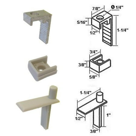 Hinge Pin with Hinge Clip and Bushing for Semi-Frameless Swing Shower Door, Replacement Hinge Pin with Hinge Clip By GordonGlass