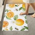 thumbnail image 2 of Yayeee Bath Rug for Bathroom Floor Non Slip Contour Fluffy Soft Absorbent Mat, 20"x24", Orange Bees, 2 of 7