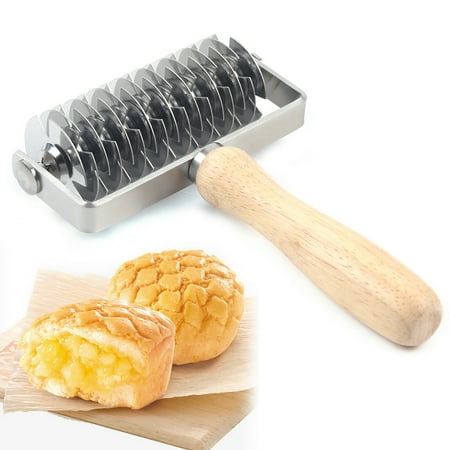 

Colorfullrain Dough Lattice Roller Cutter Stainless Cookie Pastry Roller Cutter Baking Tool