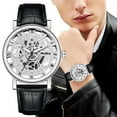 thumbnail image 2 of Montre Homme Affaires Luxe Mode Hommes Quartz Bas Creux Imitation Mécanique, 2 of 5