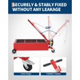 thumbnail image 3 of AKDSteel Low Profile Rolling Waste Oil Drain Pan, Portable Oil Change Cart with Folding Handle and Hose for Trucks, RVs & Buses, 3 of 7