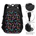 thumbnail image 3 of Balery Rainbow Butterflies Mochila con carga USB para hombre y mujer - Mochila impermeable y antirrobo para laptop con puerto USB para viajes, trabajo, 3 of 7