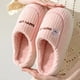 thumbnail image 2 of Lindos zapatos de algodón de piel de conejito señoras parejas suela gruesa hogar interior exterior niño niñas diapositivas invierno hogar cálido pantuflas mullidas, 2 of 4