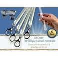 thumbnail image 3 of 36 inch (4 Pack) All Clear Acrylic Curtain Pull Wand - Clear Drapery Pull Rod for Opening-Closing Curtains. Versatile Curtain Wand - Invisible Drapery Wand - (36 Inch)$$Home Decor, Kitchen, & Other, 3 of 6