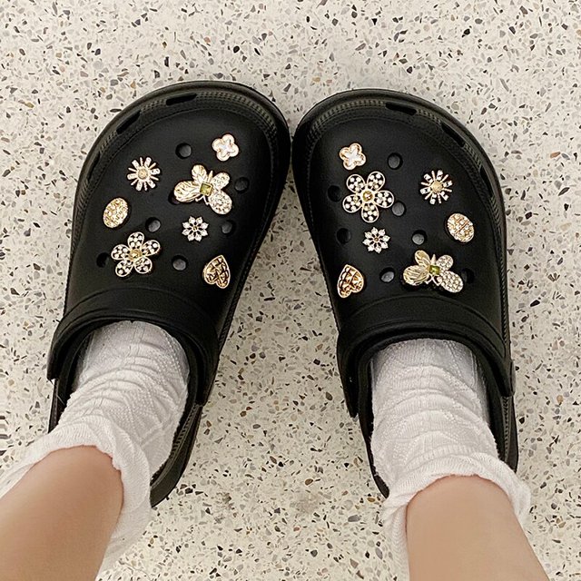 Zapatillas de plataforma con agujeros para mujer, zuecos de 7cm de grosor, sandalias antideslizantes de EVA, chanclas para el hogar, jardín, Playa Qiuyongming unisex
