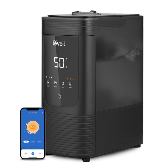 Humidificador LEVOIT Smart Cálido/Frío de 6 litros para habitaciones grandes, color negro