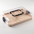 thumbnail image 7 of Shoreew Wooden Bento Box with Lid & Handle Multi-Compartment Lunch Container for Snacks And Entertaining Portable Leak-Proof Charcuterie Board for Meal Prep, 7 of 7