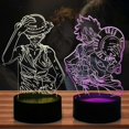 thumbnail image 1 of Cartoon Lamp for Boy Bedroom Monkey D Luffy Japan Anime Theme Roronoa Zoro LED 3D 7 Color USB Change Home Table Decor Night Light Sleeping Lighti, 1 of 5