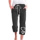 thumbnail image 2 of Pantalones capris de liquidación de Ichuanyi para mujeres Lino de algodón de verano casual 3/4 pierna ancha ICHUANYI WER2023082209225, 2 of 4
