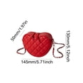 thumbnail image 4 of Bolso Tipo Cartera Acolchado JShteea Mujer hombro Forma Corazón PU rojo, 4 of 9